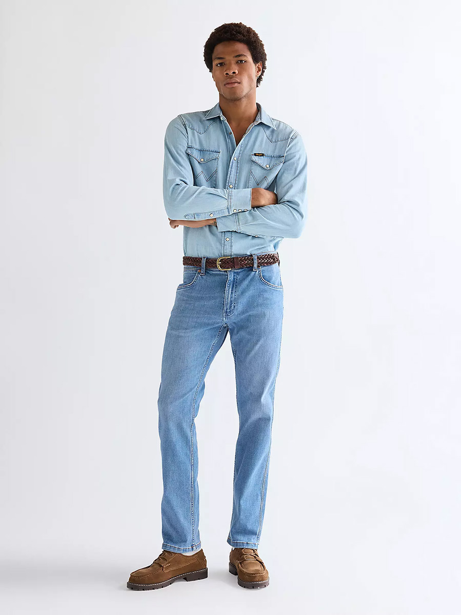 Pánske džínsy WRANGLER GREENSBORO TOBACCO ICE 112377761