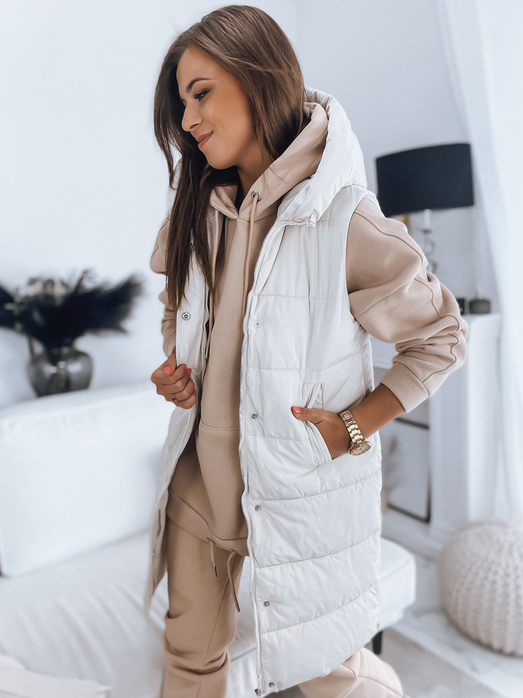 Dámska prešívaná vesta NOELIA biela FashionStreet TY3133