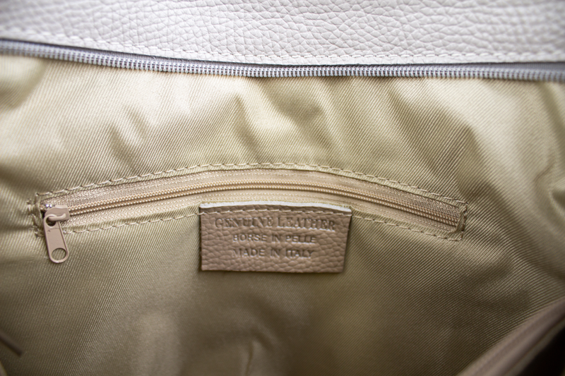 Sivá kožená talianska crossbody kabelka Amalia Grigia Perla II NovaKabelka.sk