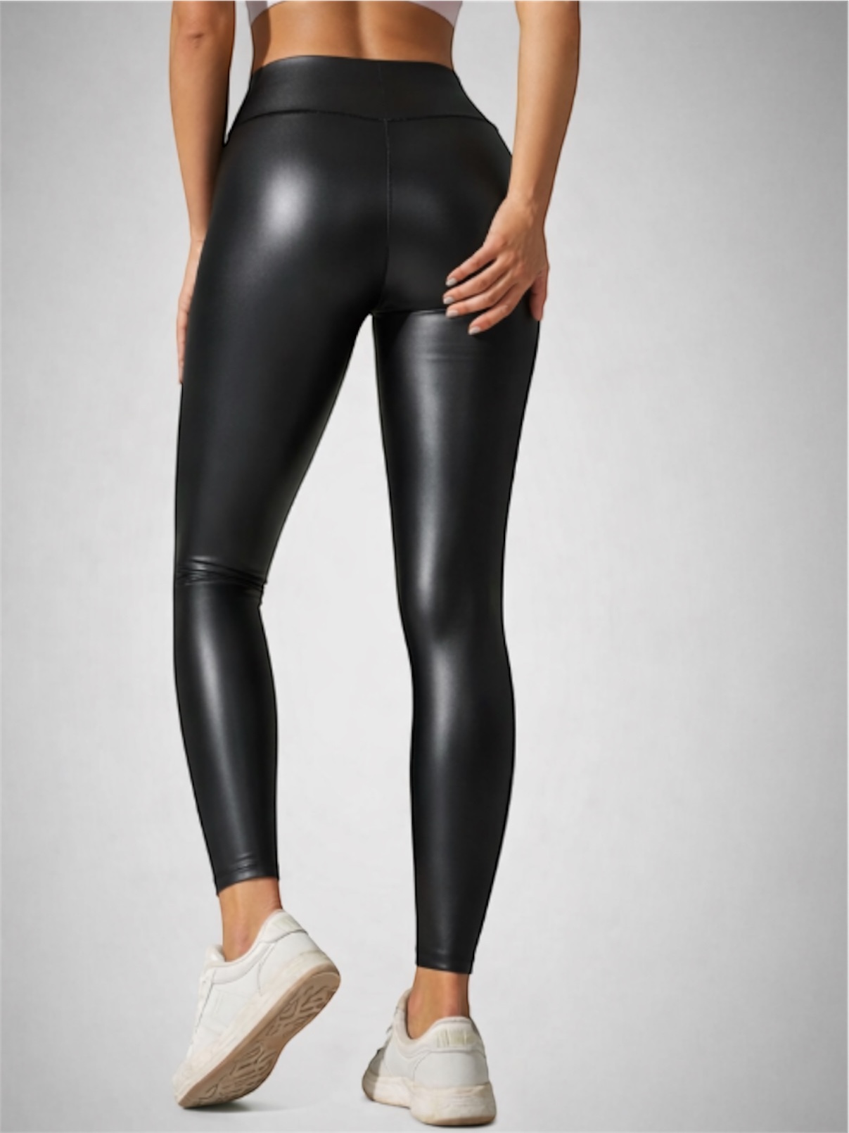 Legínovo Kožené legíny čierne