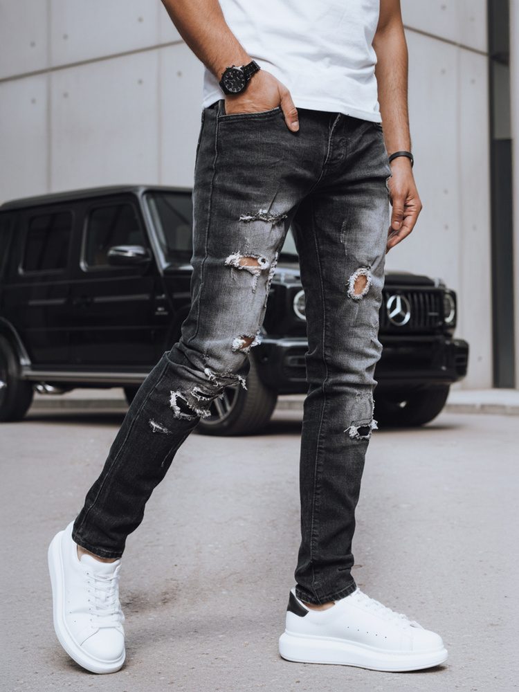 Dstreet Originálne čierne rifle s odreninami