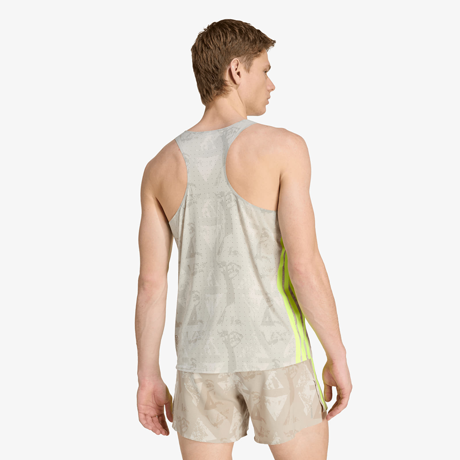 adidas Performance Tričko adidas Adizero Labrum Tank Top Sesame/ Solar Yellow M