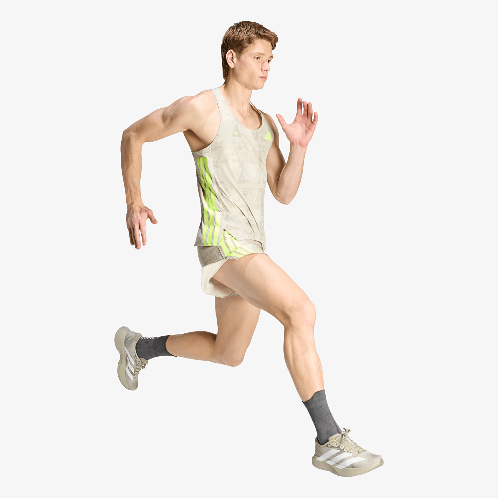 adidas Performance Tričko adidas Adizero Labrum Tank Top Sesame/ Solar Yellow M