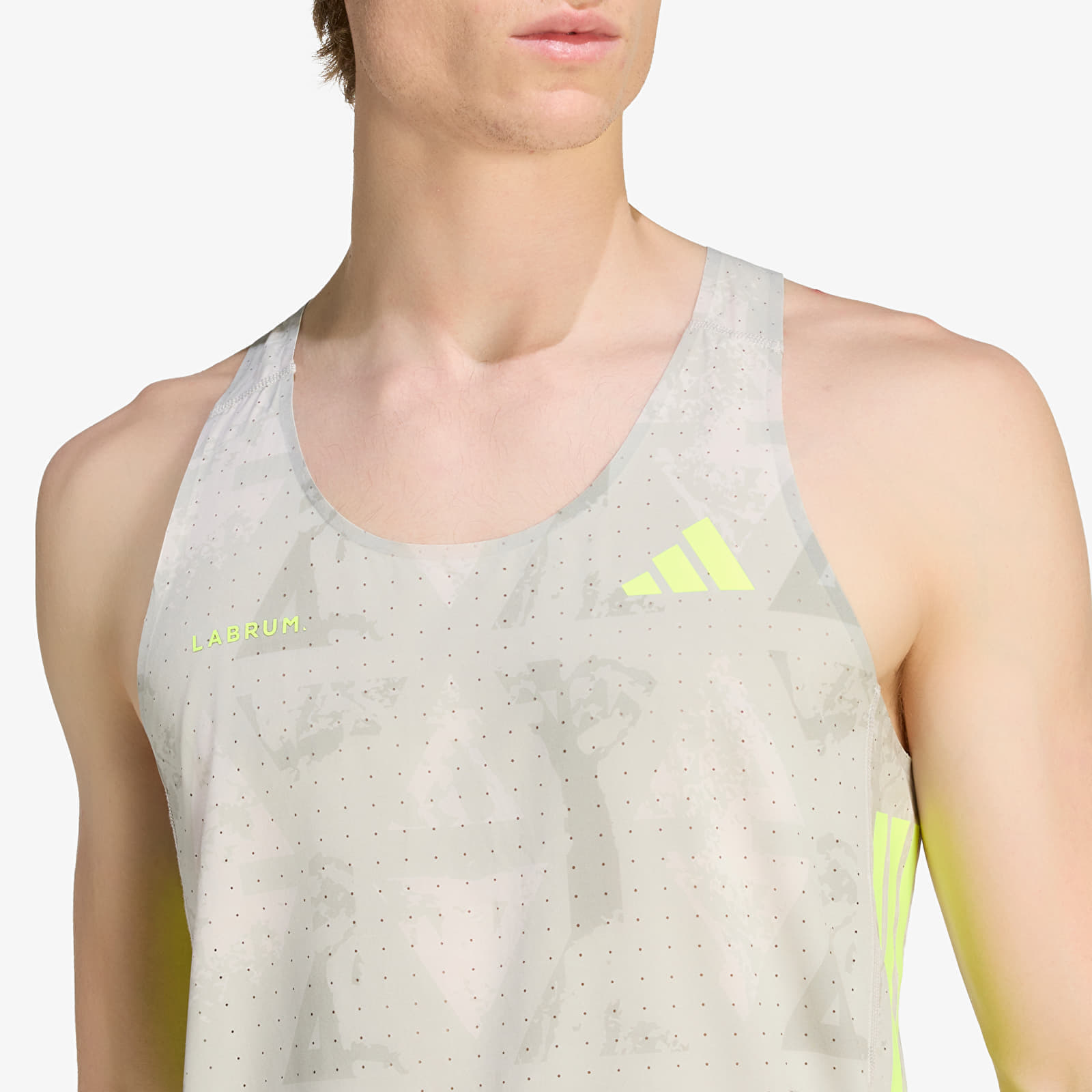 adidas Performance Tričko adidas Adizero Labrum Tank Top Sesame/ Solar Yellow M