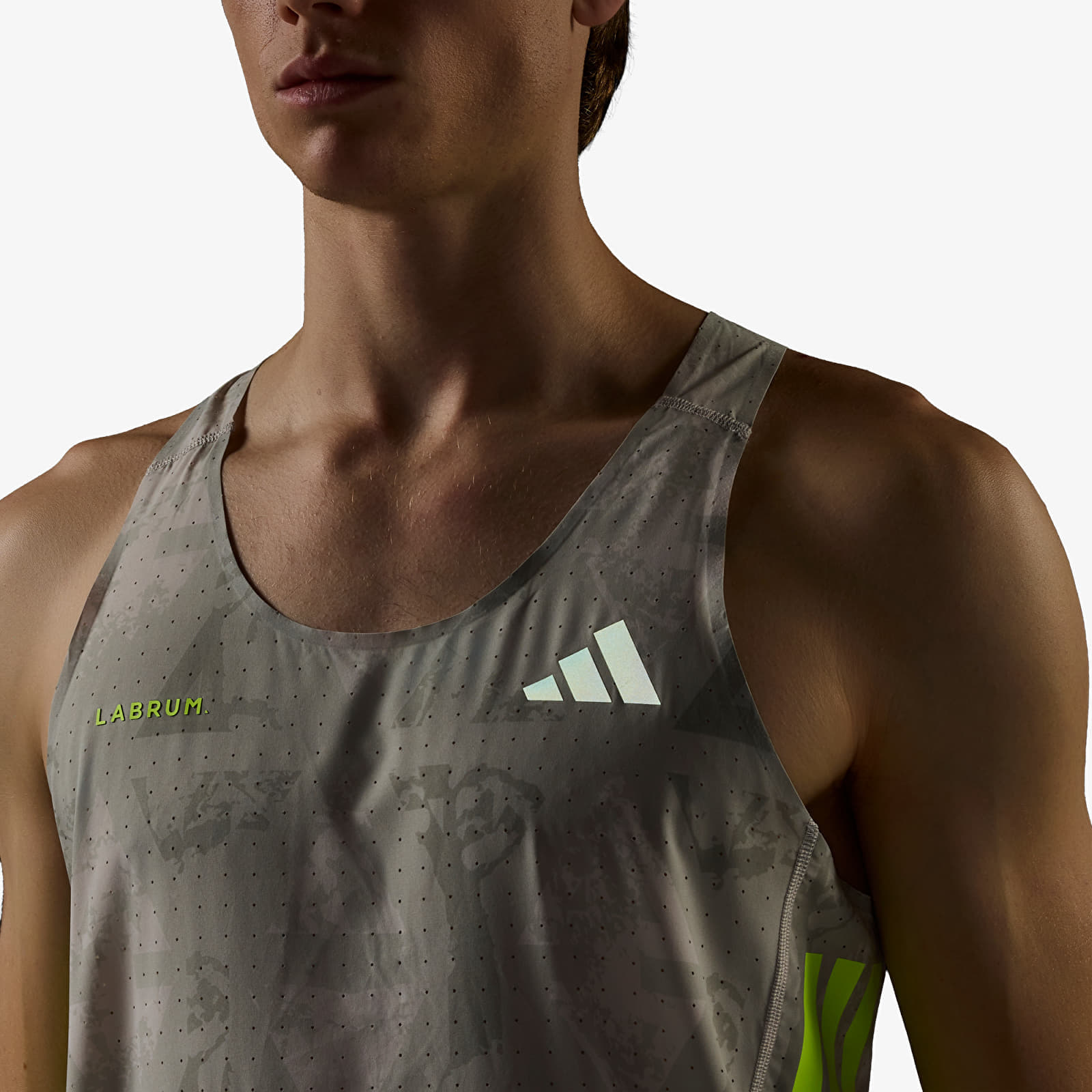 adidas Performance Tričko adidas Adizero Labrum Tank Top Sesame/ Solar Yellow M