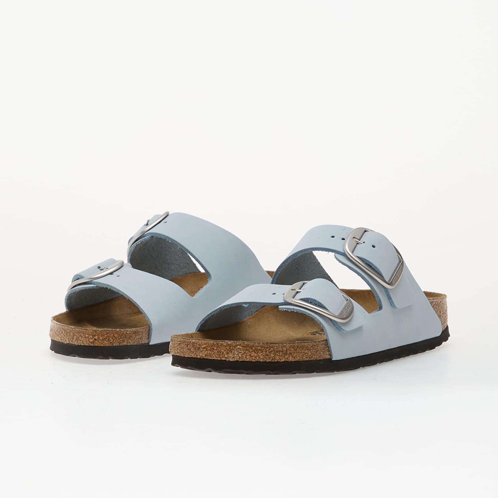 Birkenstock Arizona Big Buckle Nubuck Leather Women Baby Blue