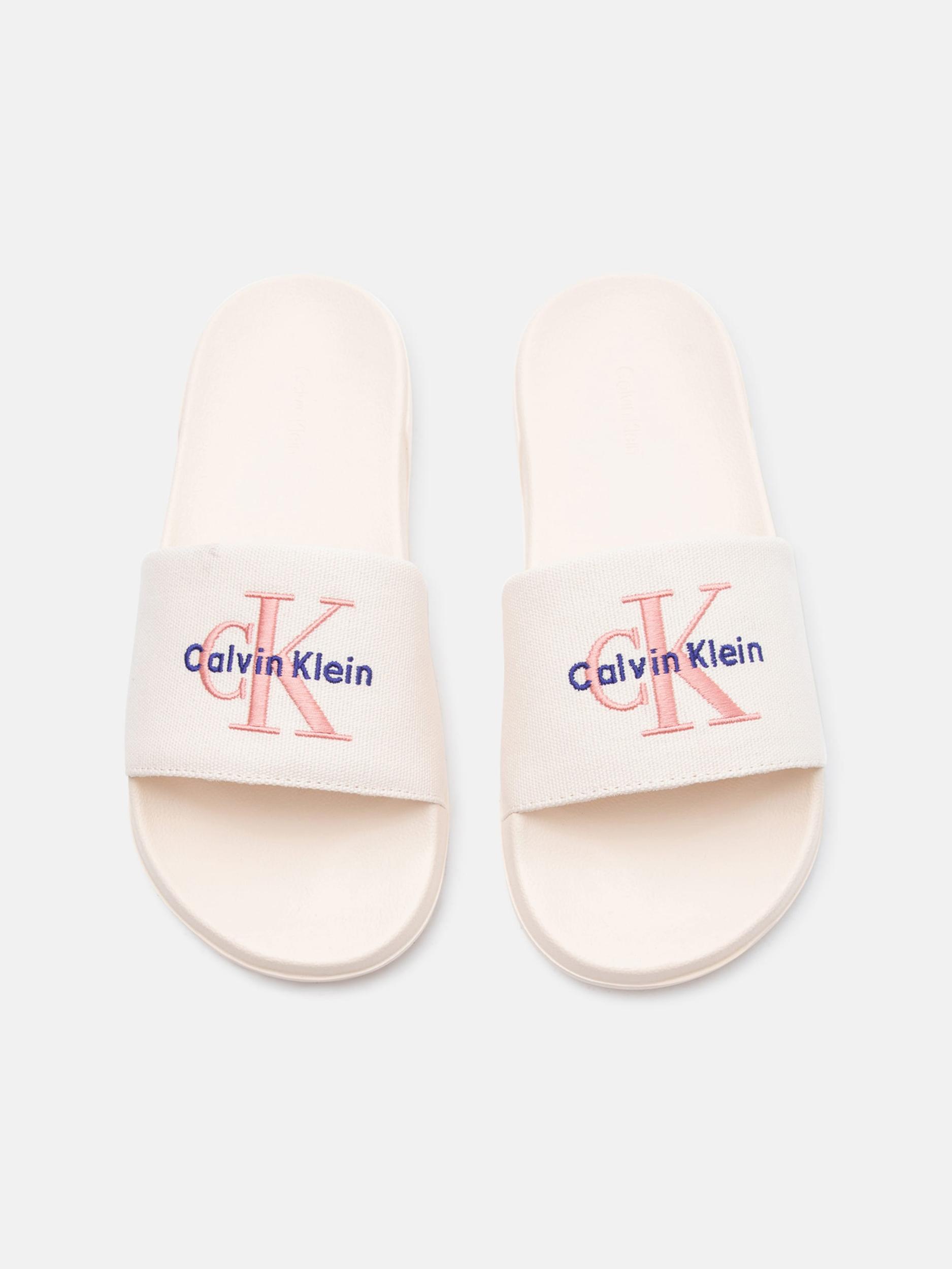 Calvin Klein Šľapky piesková / modrá / púdrová