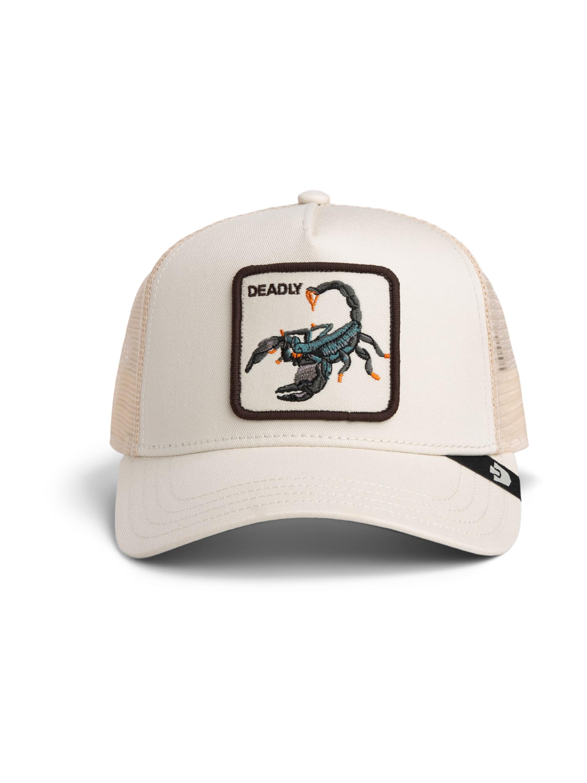 GOORIN Bros. Čiapka 'Deadly Scorpion' svetlosivá / čierna