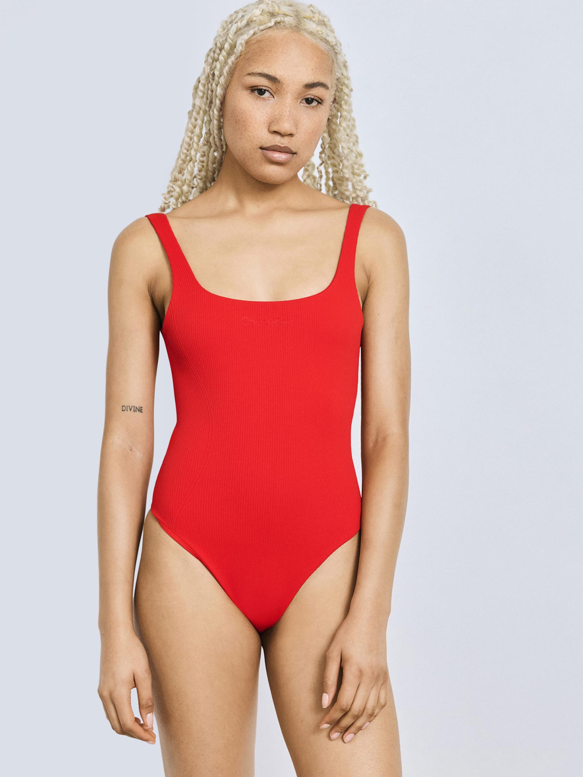 Calvin Klein Swimwear Jednodielne plavky červená