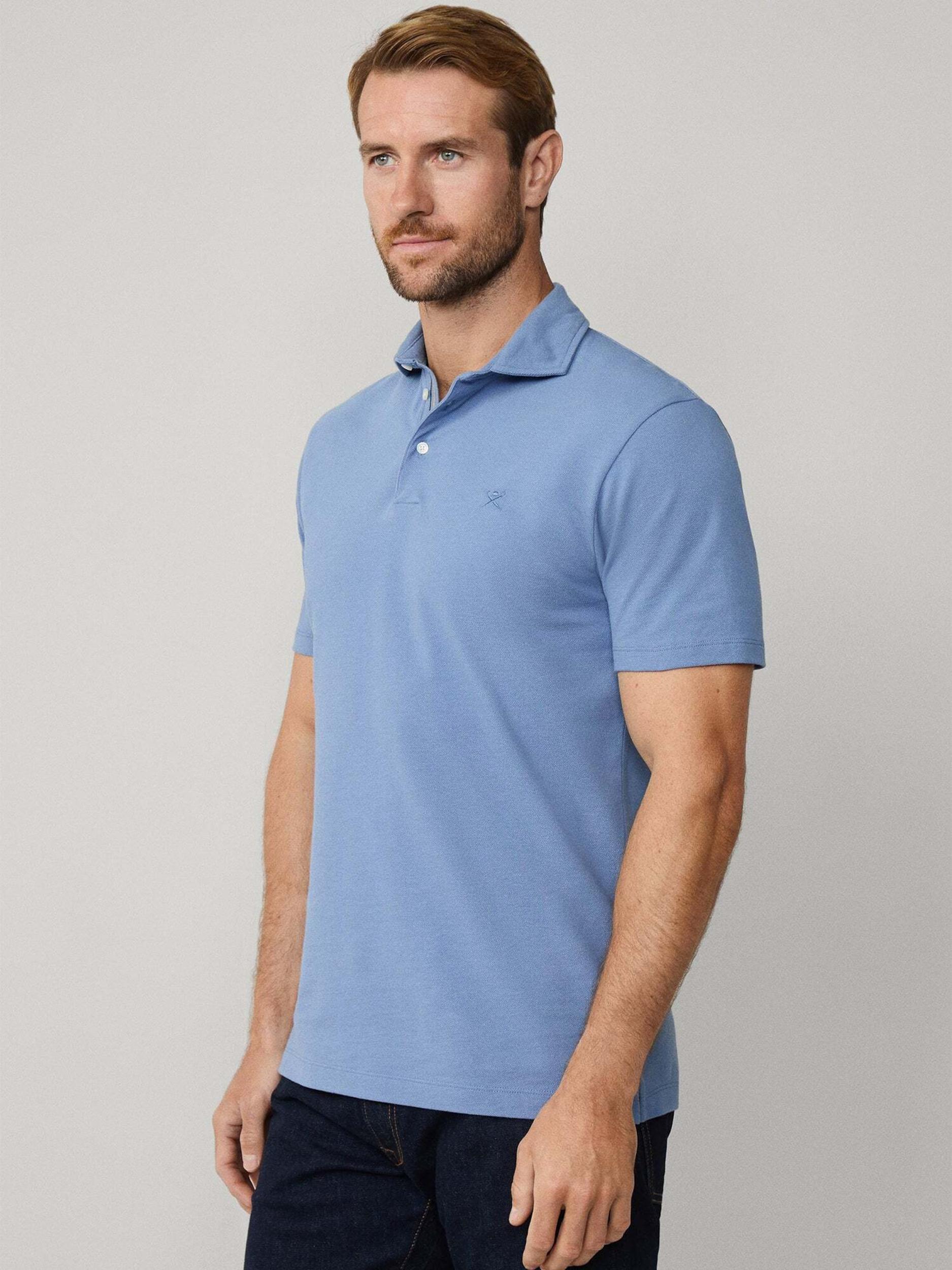 Hackett London Tričko svetlomodrá