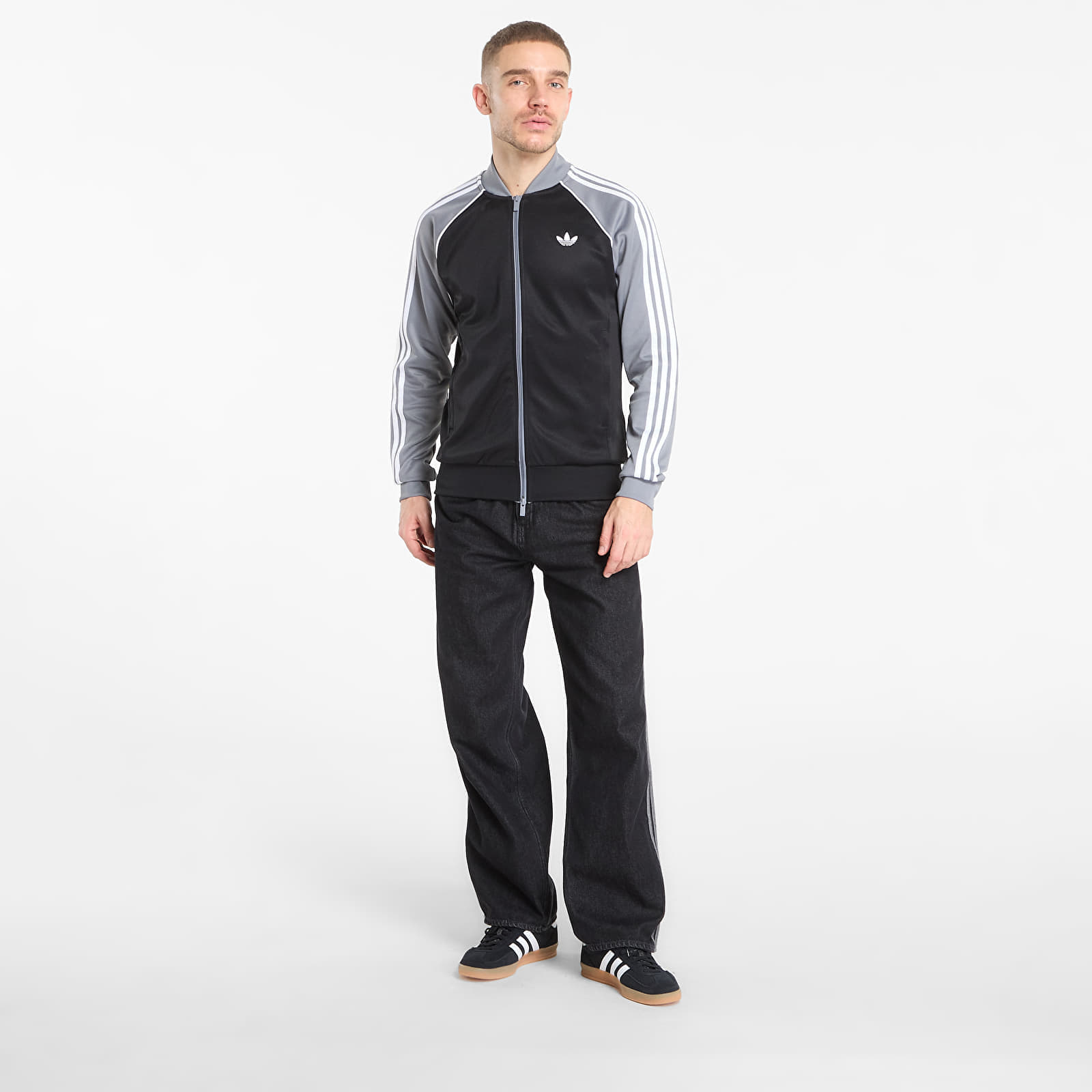 adidas Originals Mikina adidas Sst Track Top Black/ Grey/ White XXL
