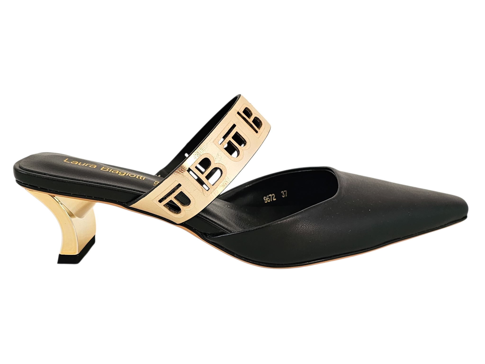 Čierne mule lodičky Laura Biagiotti Calf Black
