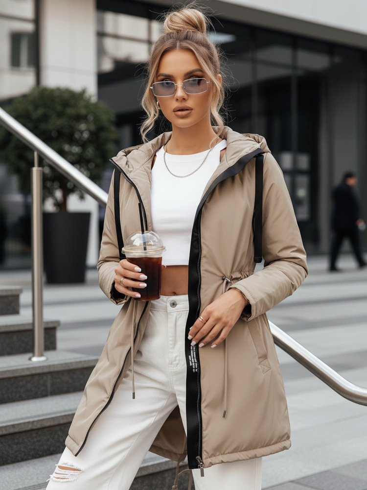 BASIC Tmavobéžová parka VERCHA TY4261