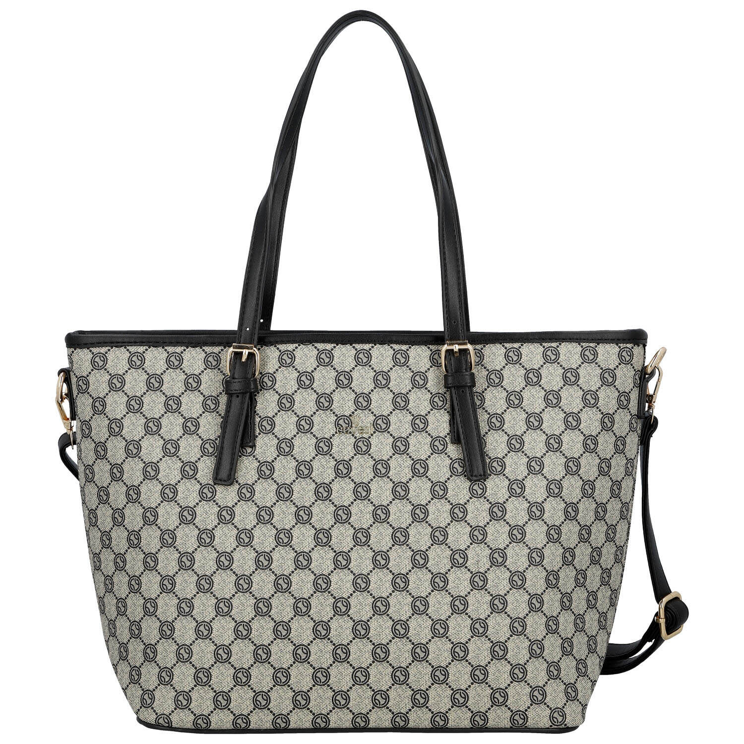 Coveri Trendy dámska koženková kabelka na rameno Elina, čiernobiela