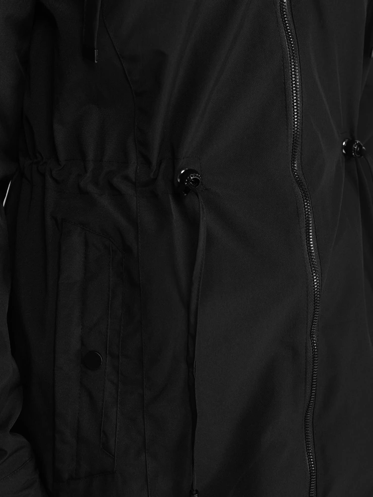 BASIC Dámska parka s kapucňou čierna