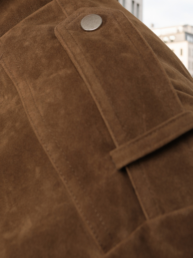 BASIC Dámska semišová bomber bunda ťavia