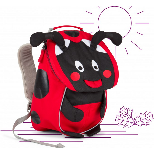 Affenzahn batoh Lilly Ladybird red/black/gray 62192427