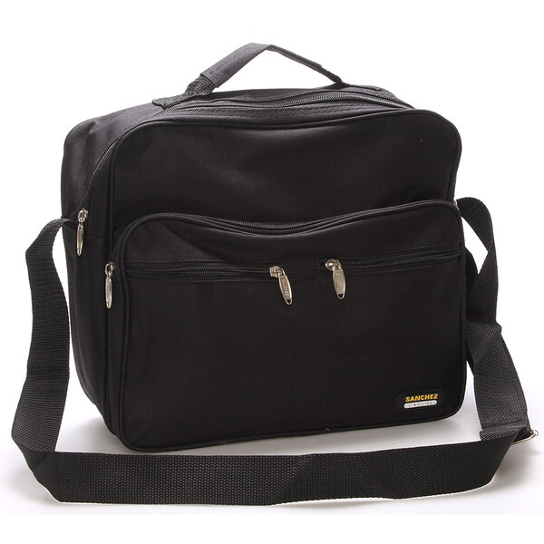 Pánska látková taška cez plece čierna - Sanchez Vincenzo čierna 56863948