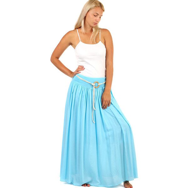 Glara Dámska dlhá jednofarebná maxi sukňa 8395240