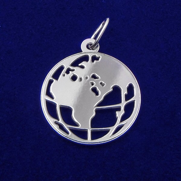 Klenotyn | Prívesok mapa sveta - strieborný (KPRS159) 4819591