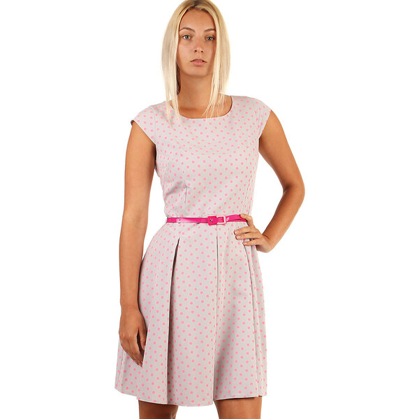 Glara Bodkované šaty ku kolenám 33111431