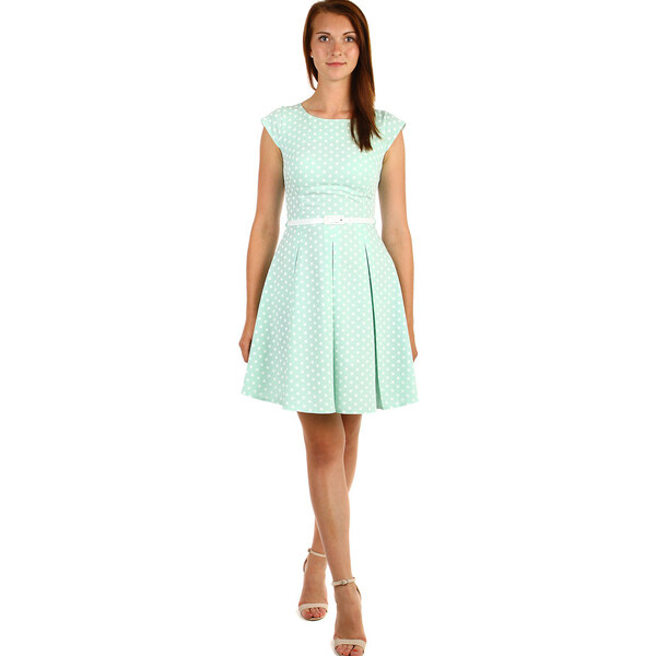 Glara Bodkované šaty ku kolenám 33111433