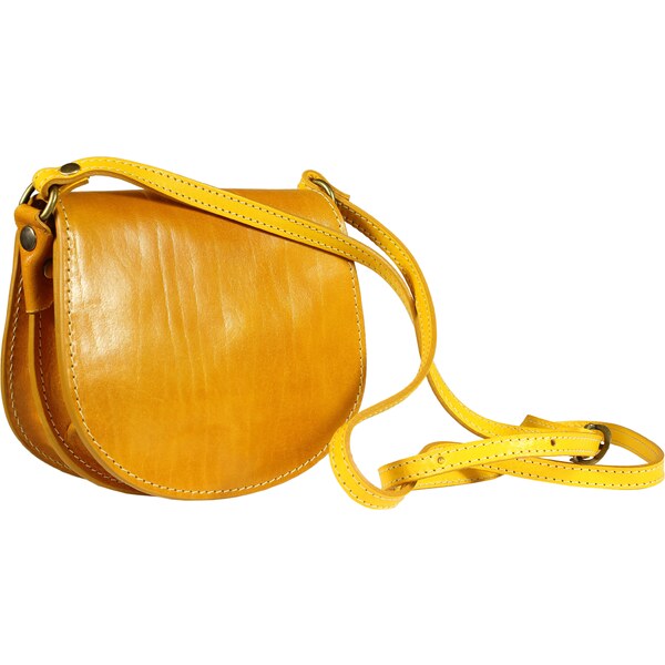 Žltá kožená talianska crossbody kabelka Mina Gialla NovaKabelka.sk 5158741