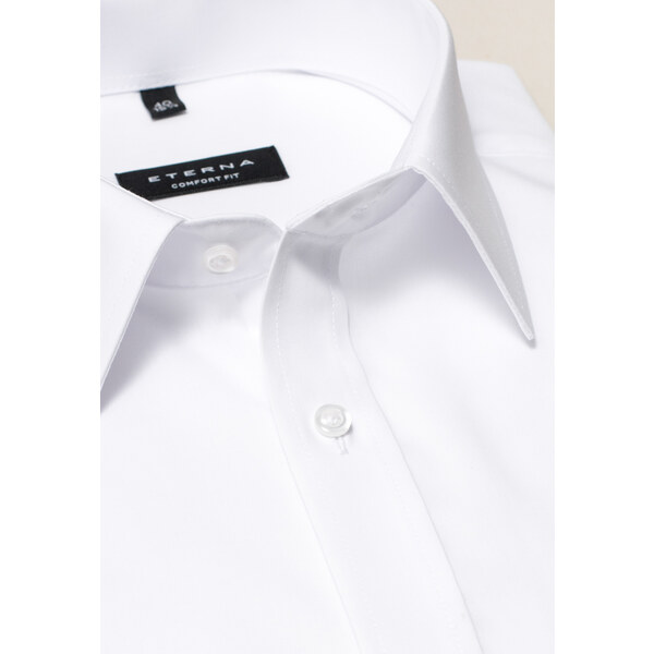 ETERNA Comfort Fit biela košeľa pánska dlhý rukáv Popelín golier Kent 45573160