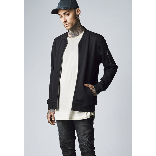 Urban Classics Sweat Bomber Jacket Black 50686369