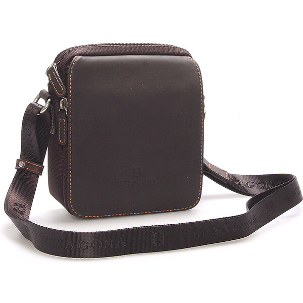 Hnedá kožená dokladovka cez plece Hexagona 299176 hnedá 64001457