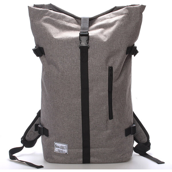 Jedinečný veľký štýlový unisex batoh sivý - New Rebels Rebback šedá 5714561