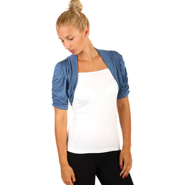 Glara Spoločenské bolerko s krátkym rukávom cez šaty 15651008