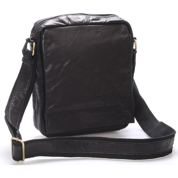 Luxusná veľká kožená crossbody taška čierna - SendiDesign diverzie 56863964