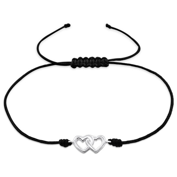 Olivie Povrázkový náramok 2 STRIEBORNÁ SRDIEČKA 0081 30978469
