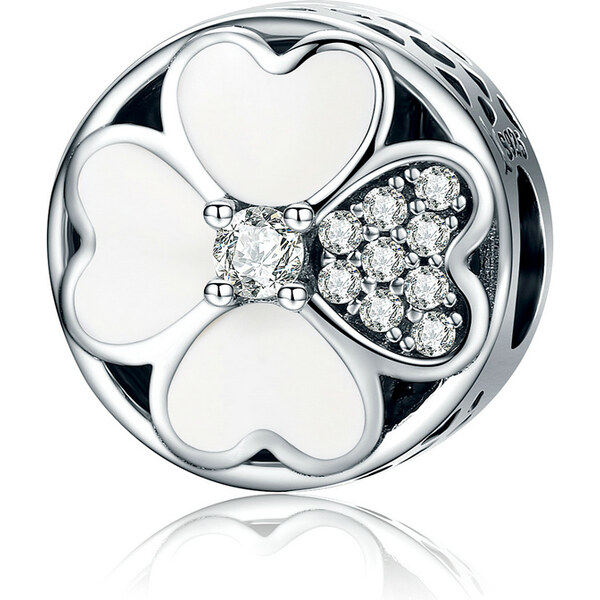 Emporial strieborný prívesok Štvorlístok lásky 24464367