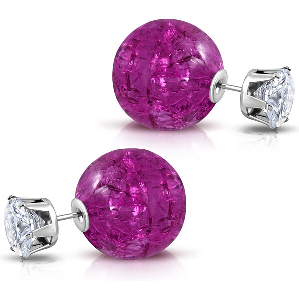 CITY STORM Náušnice obojstranné ružové 66853629