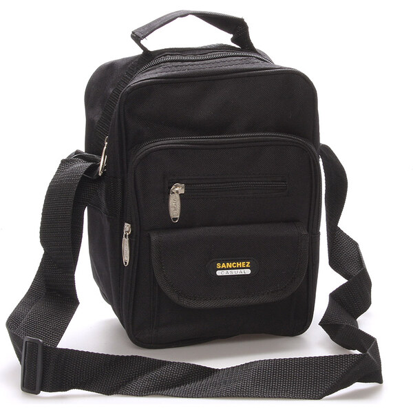 Pánska látková taška cez rameno čierna - Sanchez Thomas čierna 56863971