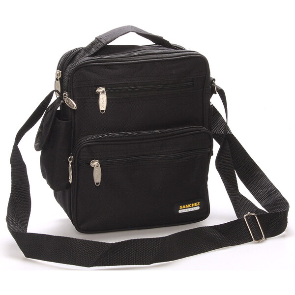 Pánska látková taška cez plece čierna - Sanchez Simone čierna 56863972