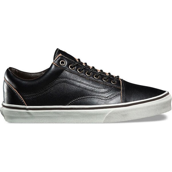 Vans Old Skool All Black Leather - Unisex - Tenisky Vans - Čierne - 66355957