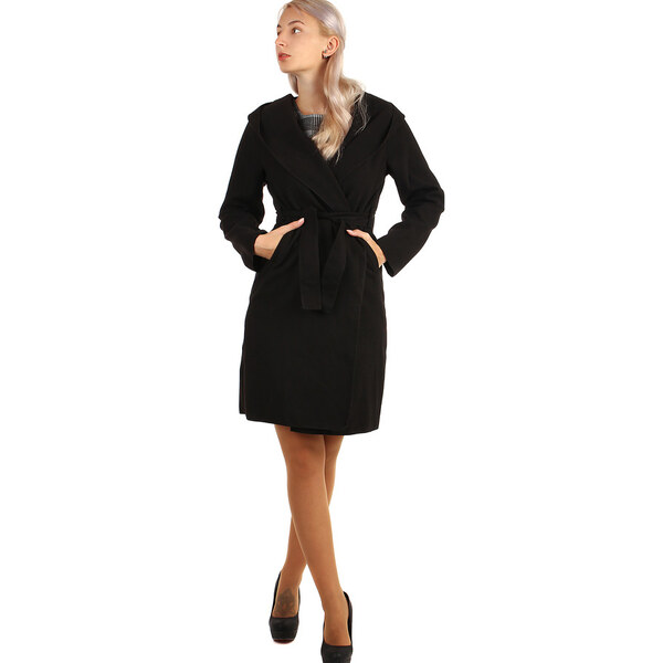 Glara Dlhši dámsky kabát s kapucňou 8395842