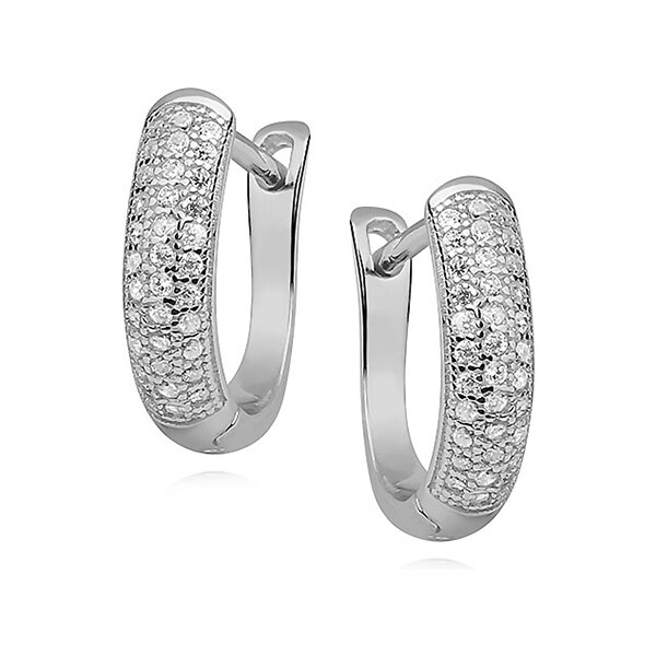 Olivie Luxusné strieborné náušnice so zirkónmi 1,4cm 0746 9398817