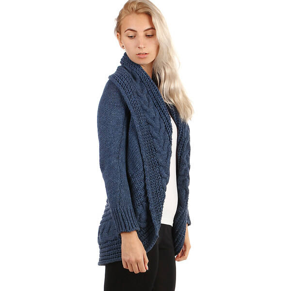 Glara Dámsky pletený sveter bez zapínania 26748425