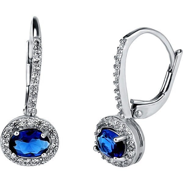 Olivie Strieborné náušnice SAFÍR 0958 35596138
