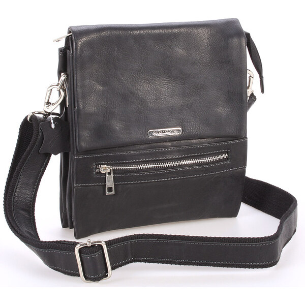 Kvalitná pánska kožená taška čierna - SendiDesign Hektor čierna 56863979