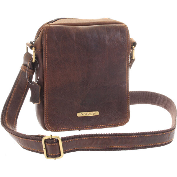 SendiDesign Menšia hnedá pánska kožená taška - Sendi Design Merlin 56863981