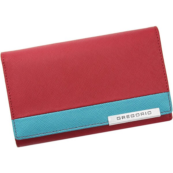 Gregorio Kožená červeno-modrá dámska peňaženka v darčekovej krabičke 22329109