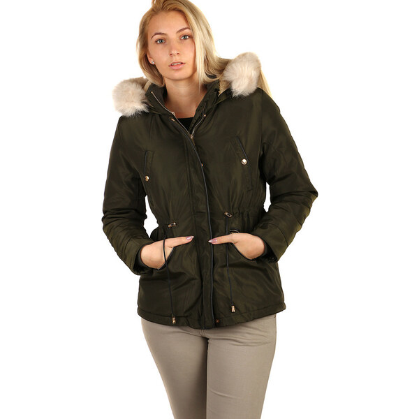 Glara Dámska zimná parka s chlpatou kapucňou aj pre plnoštíhle 8396114
