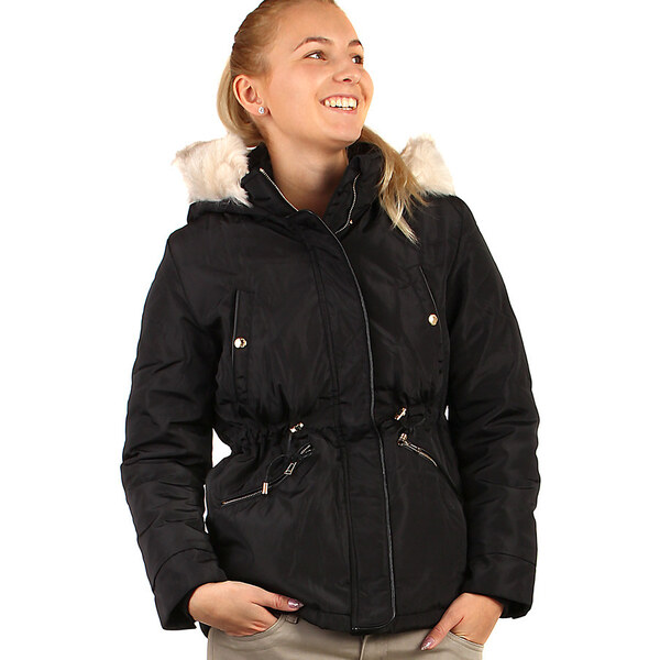 Glara Dámska zimná parka s chlpatou kapucňou aj pre plnoštíhle 8396116