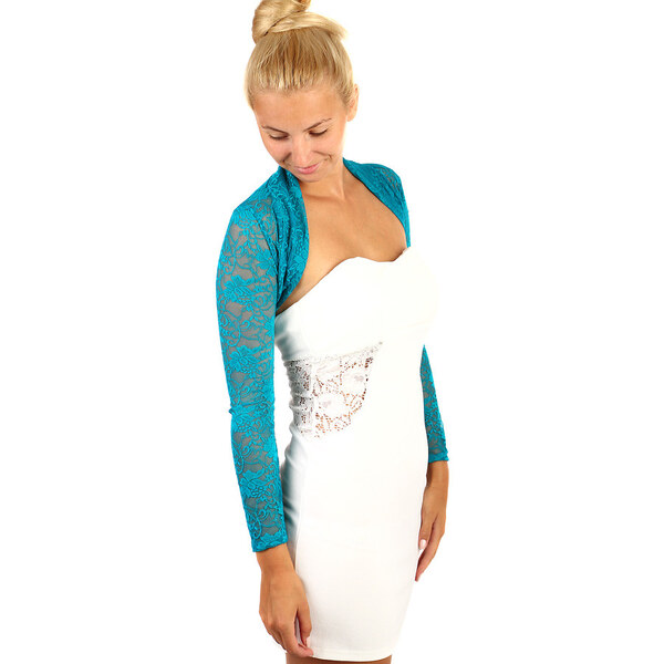 Glara Čipkované bolerko s dlhým rukávom 27761051