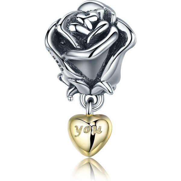 Emporial strieborný prívesok Rozkvitnutá ruža 24464381